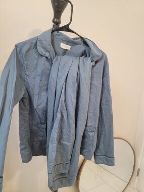 LAKE Wyeth Blue Pajama Set Long Sleeve Pant Size M Cotton